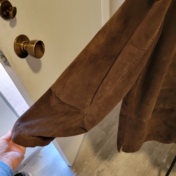 Koç classic: the tobacco suede overshirt Jacket size 56 XL EUC - Picture 7 of 15